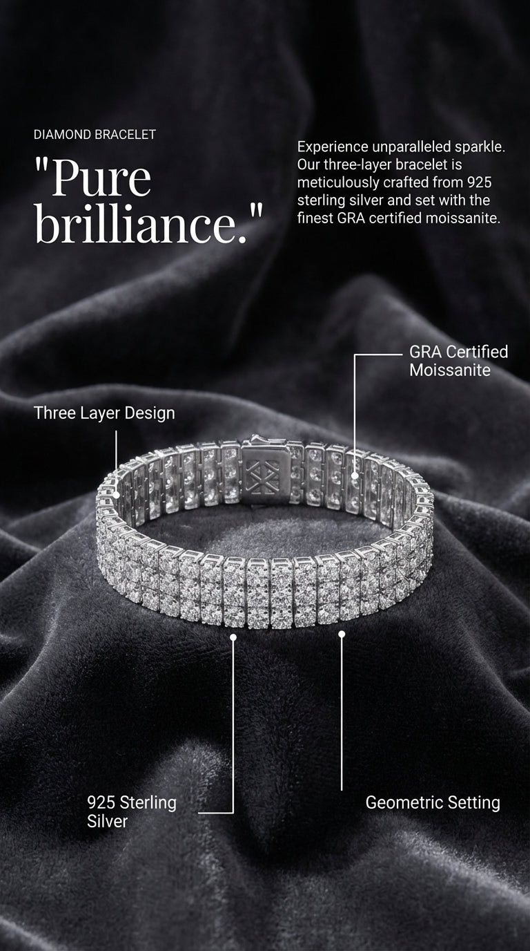 Three Layer Diamond Bracelets