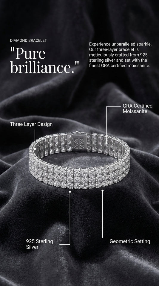 Three Layer Diamond Bracelets