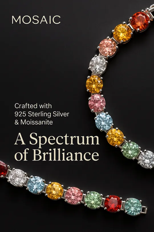 Mosaic Diamond Tennis Bracelet